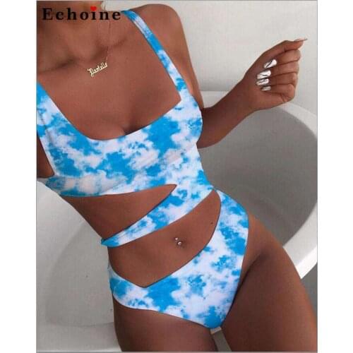 Women Solid Color One-Piece Swimming Suit-Print Swimsuit Bikini Hollow Out Swimwear Charm Sexy Spaghetti Straps Female Bodysuits