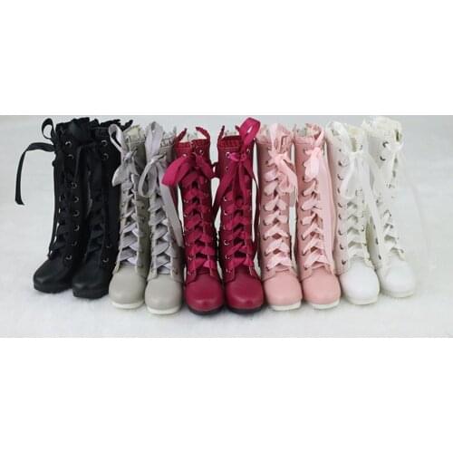 1/3 1/4 Woman Girl SD AOD DOD BJD MSD Dollfie Synthetic Leather Shoes Black Gery YG416