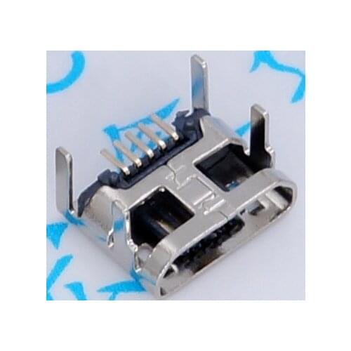 10pcs Micro USB-5P 4PIN Female Connector For Mobile Phone Micro USB Jack Connector 5P Charging Socket MINIUSB DIP