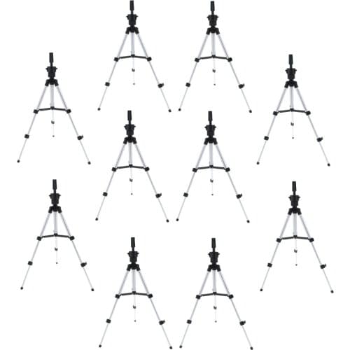10 Pieces Foldable Mannequin Head Tripod for Hairdressing Makeup Training
