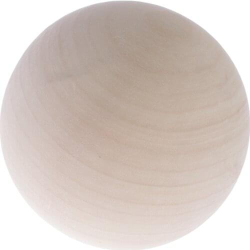 1x Hardwood Balls Solid Natural Beech Wooden Balls Beads Crafts Making 75mm