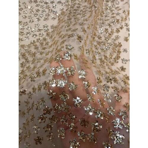 5yards SYJ-61210 glued glitter print african mesh tulle lace for wedding/evening dress/party