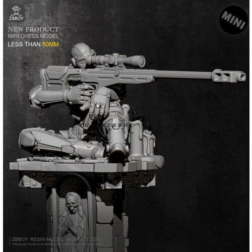 50mm Resin model kits Sniper Resin Soldier self-assembled TD-2369