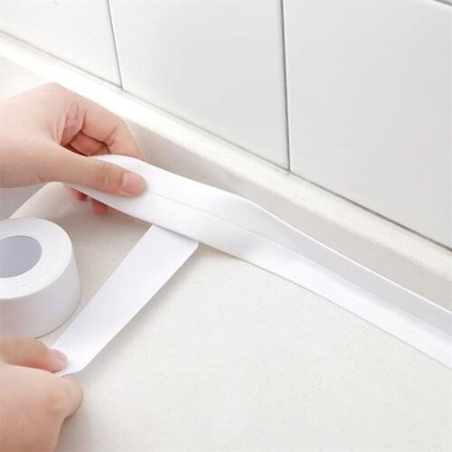 Acrylic Kitchen Sink Bathroom Shower Waterproof Self-adhesive Sealing Strip Tape PVC Mold Proof Wall Stickers Window Door
