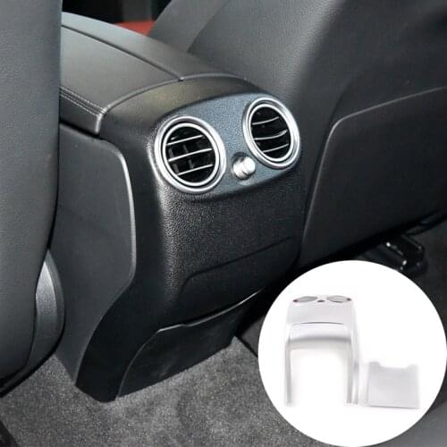 For Mercedes-Benz GLC 2016-2021 Accessories Armrest Rear Air Conditioner Outlet Frame Cover Decoration ABS Chrome Car Styling