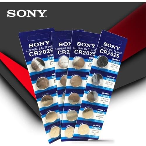 20PCS/LOT SONY Original cr2025 Button Cell Batteries cr2025 3V Lithium Coin Battery For Watch Calculator Weight Scale