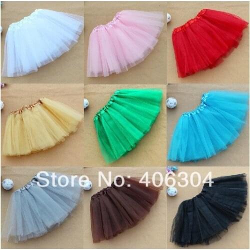 Free shipping ,tutu,Children stage dancewear in Childrens day party costumes three layers Children skirt ,9 colours