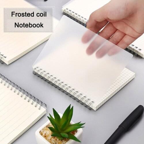 A6 Coil Notebook Grid Line Spiral Journal Double Side A5 B5 Notepad PP Cover Waterproof Material Notebooks School Office Supplie