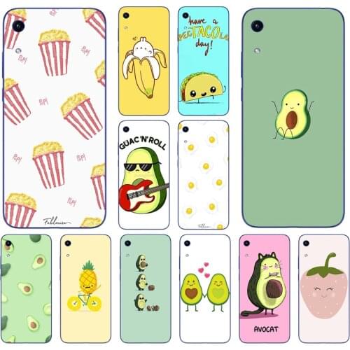 96AA Cute cartoon avocado Silicone TPU Protective Cover Phone Case On For Huawei Honor 8A 8S 9A Prime 10i 20i Case Soft