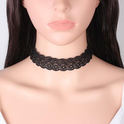 Black Lace Choker Adjustable Necklace Women Wedding Accessories High Quality Choker Necklace Fashion Jewelry