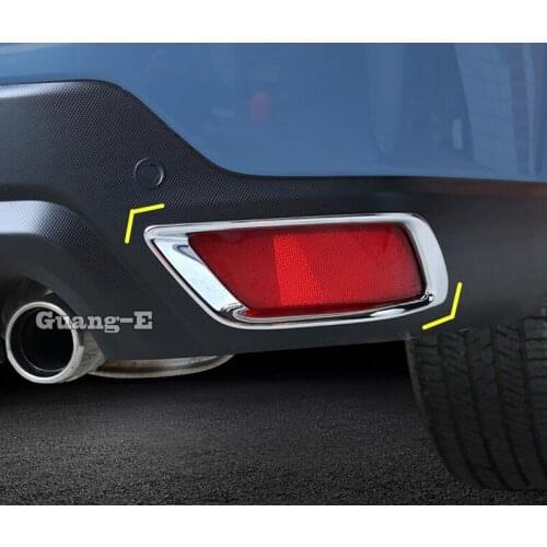 For Subaru Forester 2018 2019 2020 Car Body ABS Chrome Cover Trim Back Tail Rear Fog Light Lamp Trim Frame Stick Panel 2pcs