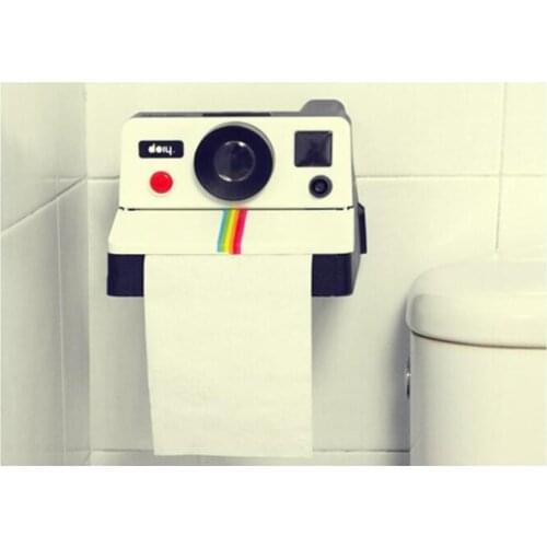 Retro Film Camera Shape Inspired Creative Tissue Boxes Tube Toilet Roll Paper Holder Box Bathroom Accessories