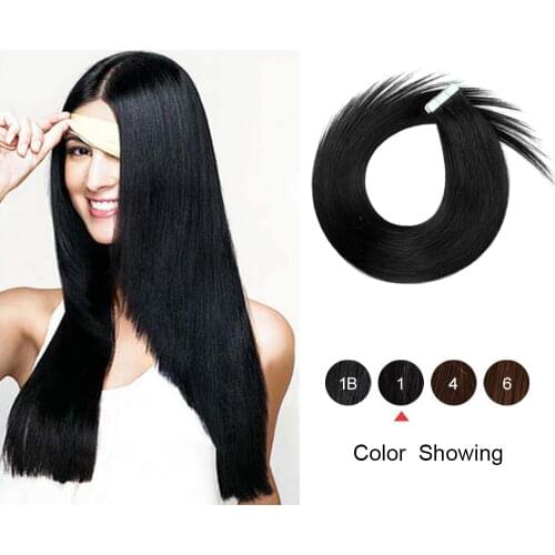 Gazfairy Tape In Human Hair Extensions European Natural Seamless PU Skin Weft Double Sided Tape On Virgin Remy Hair For Salon