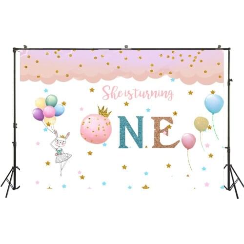HUAYI Photography Backdrop Baby Shower Photo Backdrop Watercolor 1st birthday party decor banner photobooth backdrop W-3879