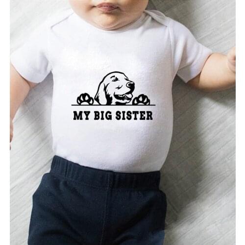 Ropa De Recien Nacido My Big Sister Letter Printed Fall Clothes Toddler Girls New Born Baby Items Romper for Babies Jumpsuit