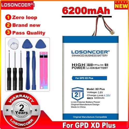 LOSONCOER 0 Cycle 100% New 6200mAh High Capacity Battery for GPD XD Plus XDPlus
