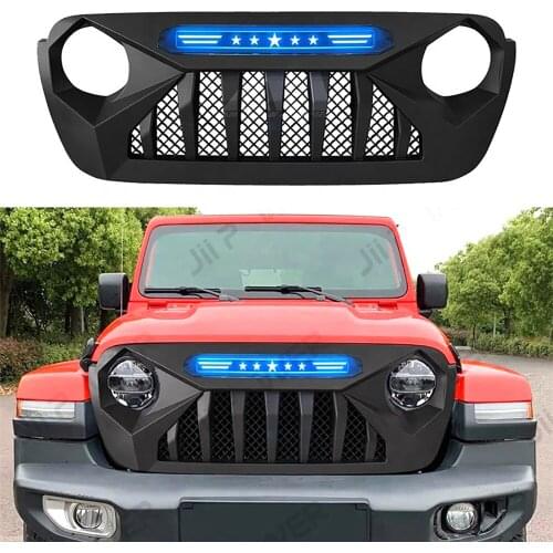 Modified Front Mesh Race Mask Grill Bumper Grills For Jeep Wrangler JL 2018-2020 & Jeep Gladiator JT Accessories