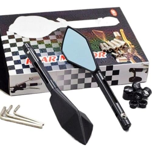 Motorcycle Aluminum Rearview Side Mirrors 8mm 10mm For KAWASAKI z750 NINJA250 HONDA R1 R6 FZ6 SUZUKI YAMAHA