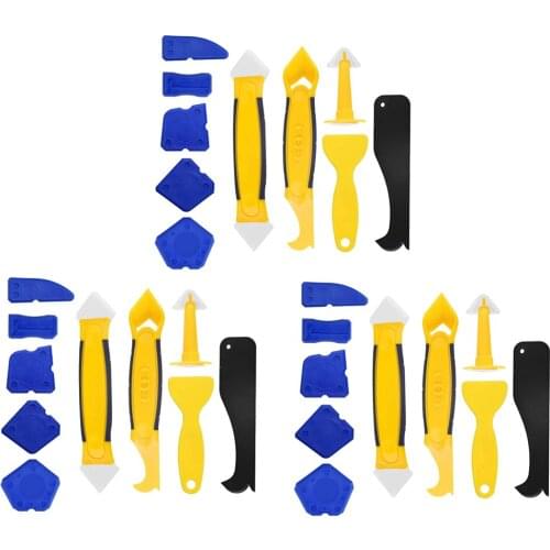 Silicone Sealant Spreader Finishing Tool Kit Caulk Remover Nozzle 3 Sets