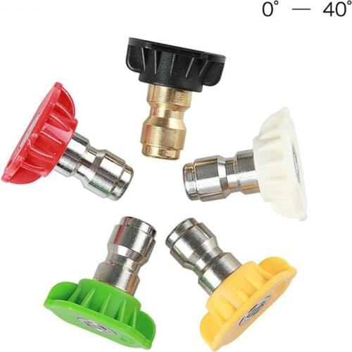 1/4" Stainless Steel 4000 Psi Quick Connect High Pressure Spray Tip 0 15 25 40 65 Degree Nozzle