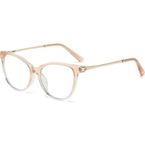 New TR90 Anti Blue Light Spectacle Frames Womens Fashionable Cats Eye Eyeglasses Flexibility Comfortable Myopia Eyewears WB608