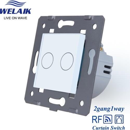 WELAIK EU RF Blinds-Glass Panel-Wall Touch-Switch Remote-control Curtain-touch switch-DIY-Parts AC250V A923CLW
