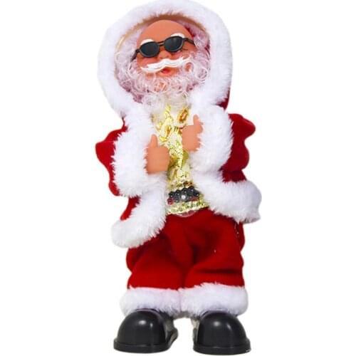 Christmas Electric Santa Claus Doll Dancing Music Toy Cute Christmas Plush Doll Home Decor