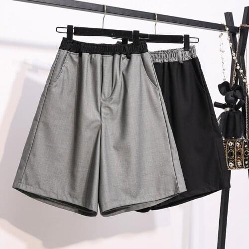 Elastic Waist Suit Plus Size 5Xl Large Fashion Zevity Basic High Waist Summer WomenS Casual Cycling Clothing Sports Shorts 2021