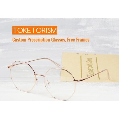 Toketorism Blue Light Computer Glasses Stainless Steel Frame Women Men Eyeglasses