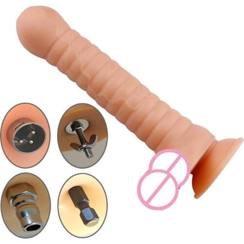 Thick Sex Machine Attachment Super Large Big Accessories Thread Dildo Suction Cup Anal Plug Beads Love For Women Man T07