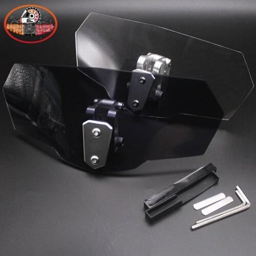 For Kawasaki BMW Ducati honda Benelli Triumph Motorcycle Universal Airflow Adjustable Windscreen Windshield Wind Deflector