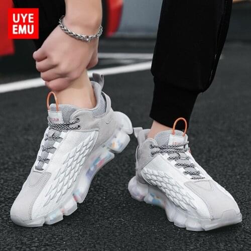 UYEEMU Mens Shoes 2021 New Summer Youth Fly Woven Mesh Breathable Trend Wild Real Popcorn Sports Running Shoes Size 39-44 #Q08