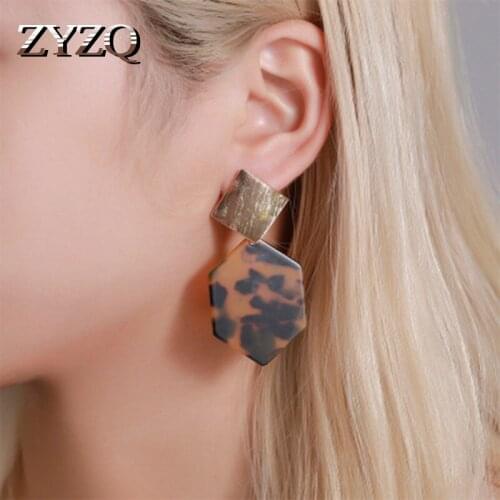 ZYZQ Trendy Earring Passionate Wild Stylish Women Accessories Hyperbole Geometric Earrings Hot Selling 2020 Jewelry Gift Earring