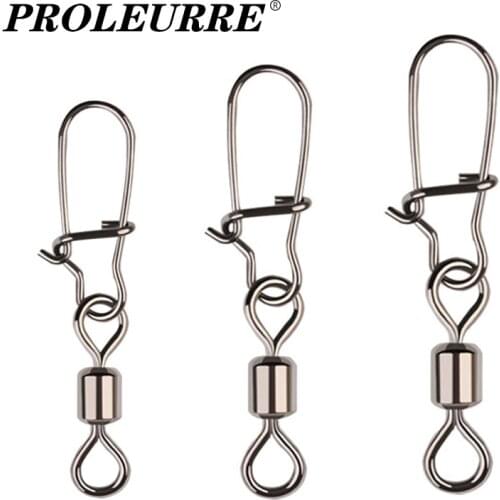 10pcs Fishing Accessories Eight-ring Connector Stainless Steel Snap Fishhook Swivels Tackle for Lure Hooks Pesca Fishing Tackle