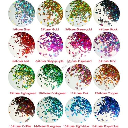 16Colors Laser Holographic 1MM Diamond rhombus Glitter Paillette Spangles Shape for Nail Art Glitter Crafts Decoration