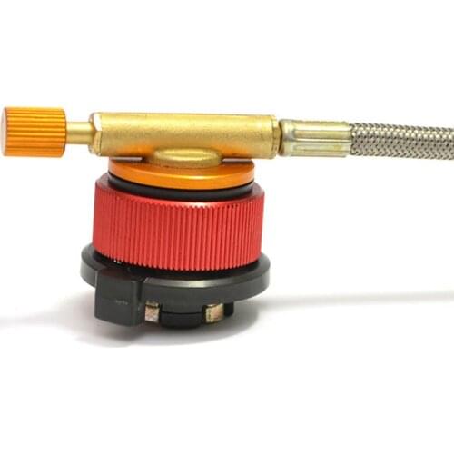 Camping Stove Head Adapter Outdoor Portable Stove Canister Cylinder Adapter with Auto-off