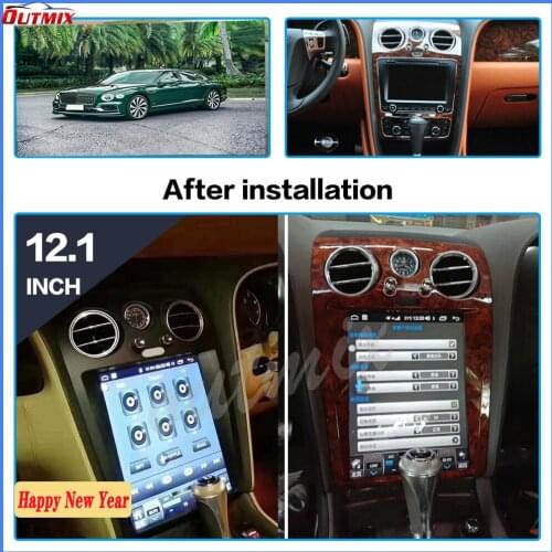 Tesla Style Android 9.0 4+64 Car Multimedia Player For Bentley Speeding Supersport GPS Navigation Radio Video Audio Player Frame