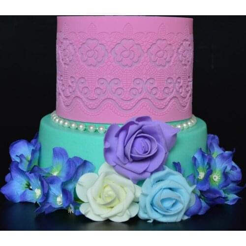 Big Size Flower Shape Lace Silicone Cake Decoration Fondant Cake Decorating Mold Food Grade DIY Baking Tools