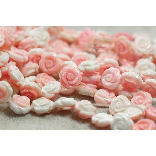 1piece AAAA LOOSE BEADS Queen shell pink flower 6/8/10mm Wholesale for DIY jewelry necklace
