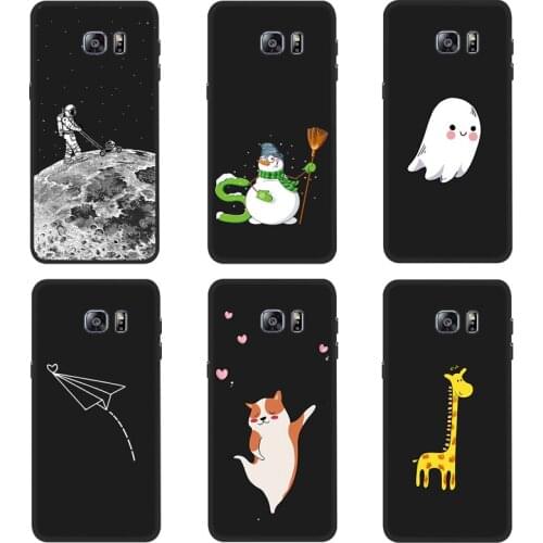 Case For Samsung Galaxy S6 Edge Plus Phone Case Back Cover With Black Softness Silicone Bumper