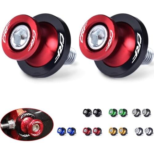 CRF Motorbike Swingarm Spools M8 Stand Screws CNC Aluminum With Logo For Honda CRF250R CRF450R CRF450X CRF 250 450 R 2007-2020