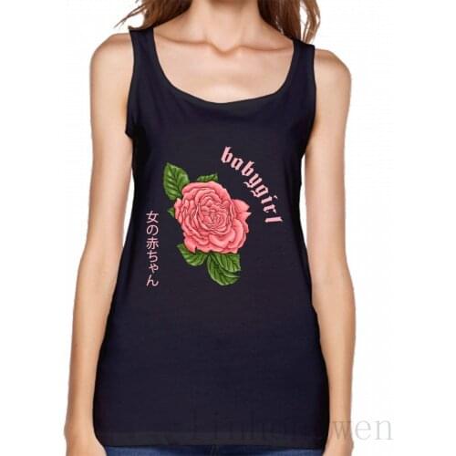 Babygirl Pastel Goth Aesthetic Japan Tank Top Design O-Neck Graphic Spring Autumn Basic Girls Sleeveless Tops Vest