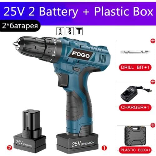 25V Coredrill drill hand drilling Concrete Bricks 16.8V electric screwdriver Tighten screws Impact drill driver power tools