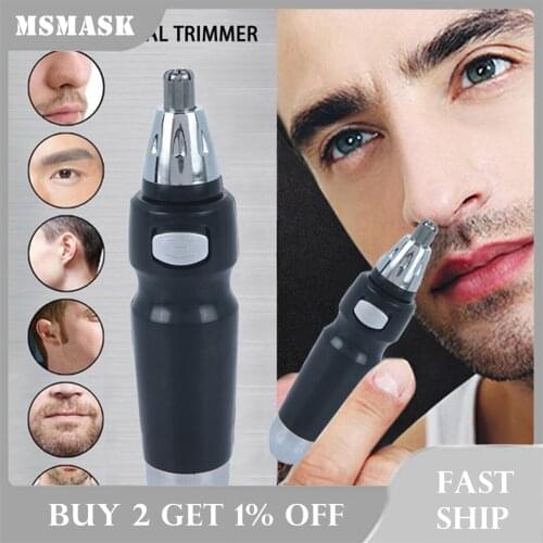 Electric Nose Hair Trimmer Stainless Steel Manual Ear Nose Hair Removal Machine Shaver Clipper Cleaner Shaving Scraping Eyebrow