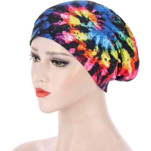 New Print Headwrap for Women With Cancer Double Layer Silky Satin Hats Chemo Beanies Headwear Grate for Night Sleep Daily Use