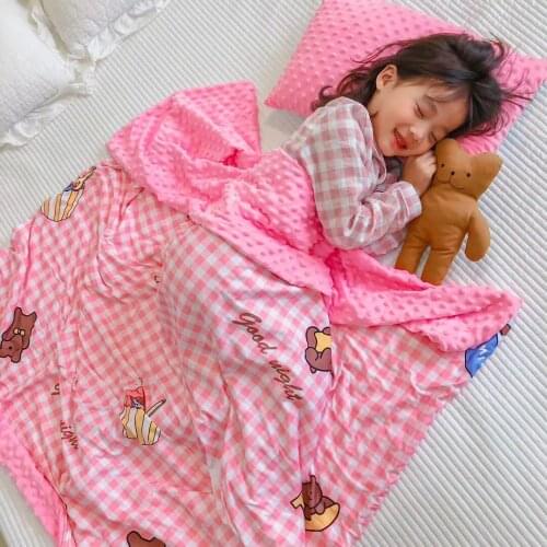 Cotton Cartoon Baby Blanket Beanie Breathable New Kids Quilt Peas Blanket For Pram Baby Carriage Stroller Covers Thicken Warm