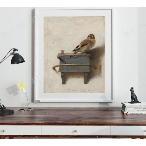Goldlfinch Painting by Carel Fabritius Goldfinch Art Goldfinch Print