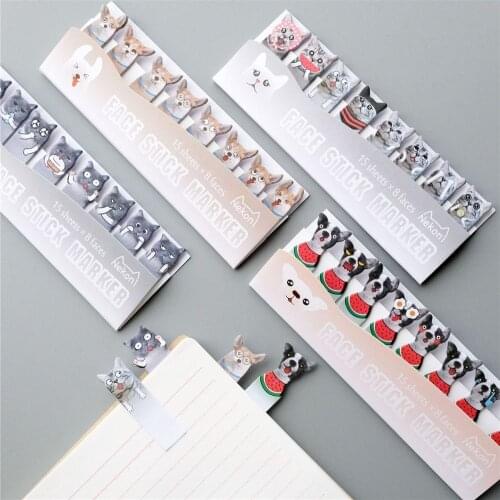 Kawaii Cats Dogs Memo Pad Sticky Notes DIY Scrapbooking Sticker Index Paper Bookmark School Supplies Stationery Office Supplies