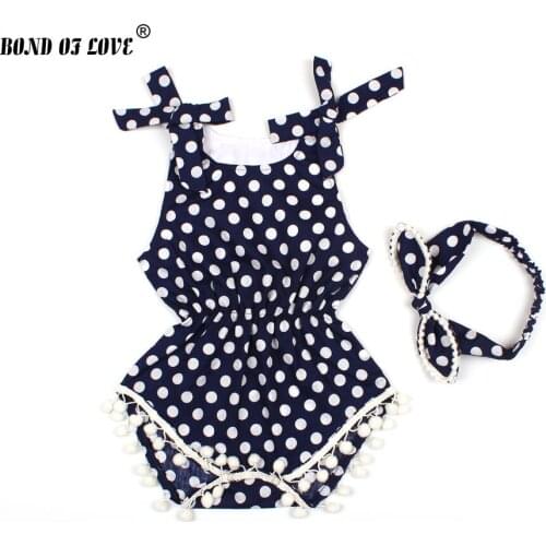 Infant Baby Boy Girl Romper Cotton Dress Climb Romper Headband 2pc Jumpsuit Lot Toddler Girls Summer Print Sleeveless Sunsuits