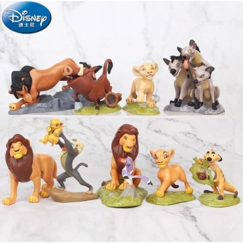 Disney 9PCS Simba The King Lion animation WINNER Buckshot model dolls car decorative Childrens Toys Christmas Gift